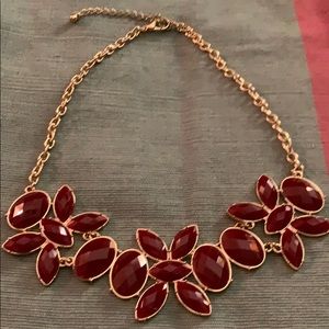 Burgundy crystal necklace